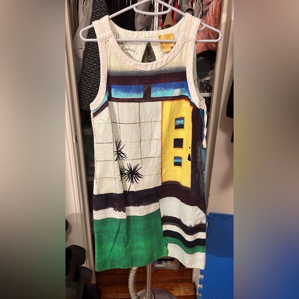 Anthropologie Maeve Painted Shift Dress size 4 - Picture 2 of 4